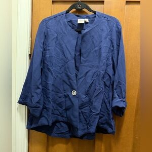 Truth + Style Navy Rayon lightweight blazer